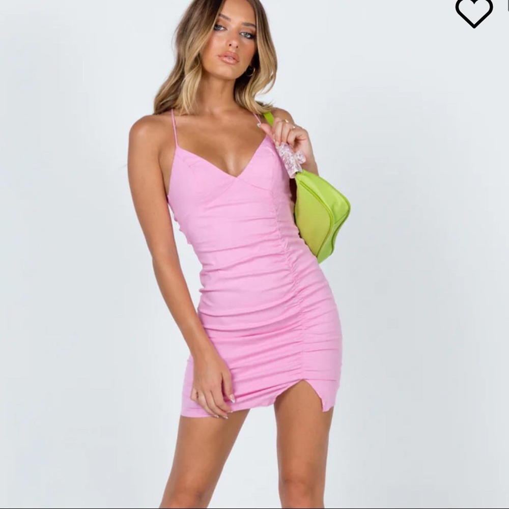 pink mini dress
